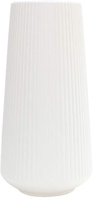 YSoutstripdu Plastic Nordic Flower Vase,Dried Bouquets Arrangement Pot Holder Home Office Decorations Milky White