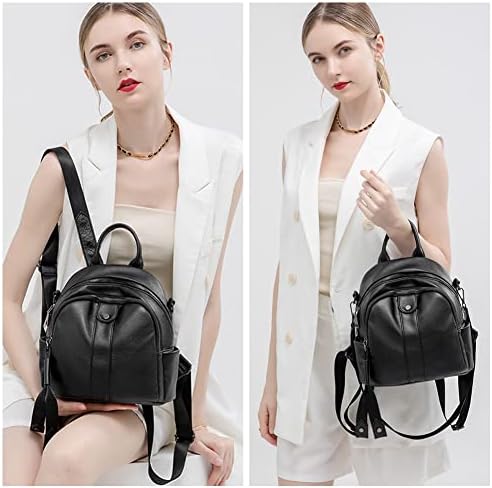 Black Backpack Purse for Girls Small Measurement Leather-based Backpack Vogue Shoulder Baggage Rucksack (Model - A) 7 41E2+HQmRtL. AC