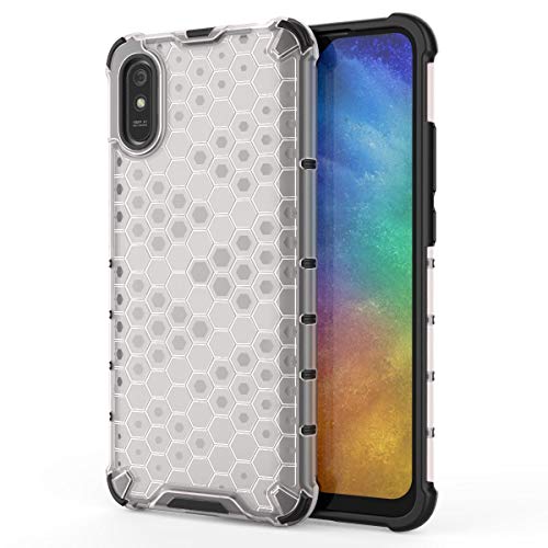 Image of Glasgow | for Mi Redmi 9A Honeycomb Pattern Back Case Cover for Mi Redmi 9A - Transparent