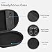 Geekria Shield Headphones Case Compatible with Anker Soundcore Q11i, Life Q20, Life Q30, Space Q45, Replacement Protective Hard Shell Travel Carrying Bag with Cable Storage (Black)