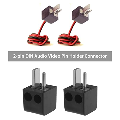 10Pcs 2-Pin Din Plug With Screw Terminals For Audio And Video Equipment Din Connector Plug Adapter Electrical Components Black #TOP1