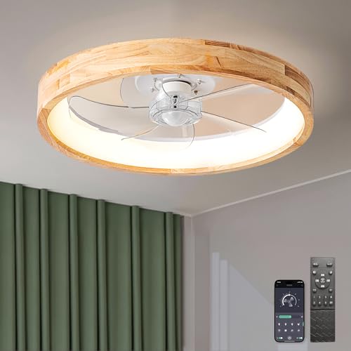 chunnwin Low Profile Ceiling Fan with Lights and Remote 20