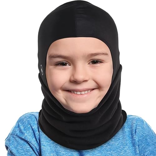 Tough Headwear Kids Balaclava Ski Mask - Kids Ski Neck Gaiter & Toddler Fleece Neck Warmer w/Helmet Liner Hood