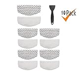 Tingkam 10 Pack Washable Steam Mop Pads Replacement Compatible with Bissell Powerfresh 1940 1544 1440 Series Steam Mop, Model 1544A, 2075A, 1806, 5938, 1940W, 19404, 1940A