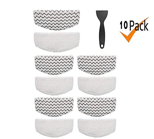 TINGKAM 10 Pack Washable Steam Mop Pads Replacement Compatible with Bissell Powerfresh 1940 1544 1440 Series Steam Mop, Model 1544A, 2075A, 1806, 5938, 1940W, 19404, 1940A