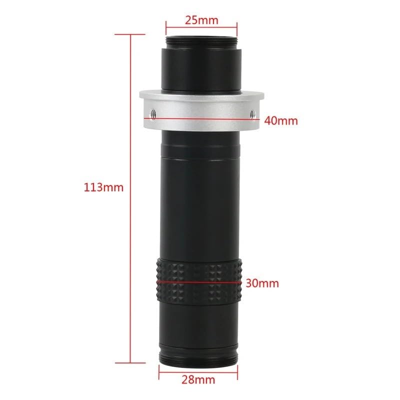 Regulowane powiększenie 1-260X Zoom C mocowanie obiektywu nieskończona odległość robocza dla kompatybilnej kamery wideo z mikroskopem HDMI VGA USB(40MM)