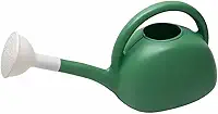 Regador De Plástico Verde E Branco 4,8 Litros Com Alça E Bico Longo Modelo Bojudo