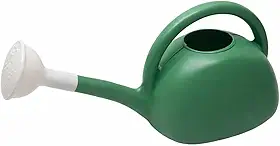 Regador De Plástico Verde E Branco 4,8 Litros Com Alça E Bico Longo Modelo Bojudo