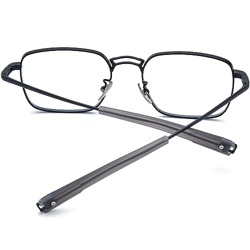Image of FONEX Pure Titanium Glasses Frame Men Square Eyeglasses Optical Eyewear F8827