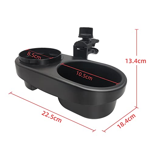 Yusouwey Stroller Cup Holder (2 In 1, With Snack Tray), Stability And Convenience Make Your Life Easier, Anti-Slip Clip, 360° Rotating, Suitable For Baby Strollers, Walkers, Shopping Carts #TOP4