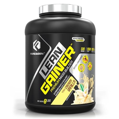 Forzagen Lean Gainer Premium Mass Builder | Mass Gainer Protein Powder for Men & Women | High Calorie Protein, Weight Gain, Bulk, Muscle Building Supplement | Vanilla, 8 lbs. (11 Servings)
