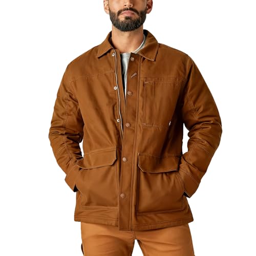 Image of Dickies mens Tradebuilt Wax Coated Canvas Chore Coat