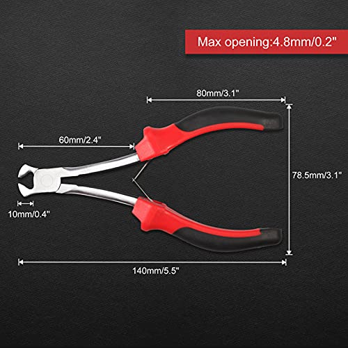 Image of 5.5 Inches End Cutting Pliers Mini Long Reach End Nipper Jewelry Cutting Pliers Wire Cutters for Crafting Nail Puller Trim Puller Staple Nail Remover Tool Jewelry Making Pliers
