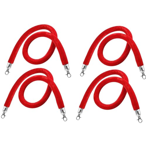 Corda de barreira de veludo vermelho para pendurar 3 pés 1,2 m 1,5 m 1,8 m 7 pés 8 pés 2,7 m 3 m, co