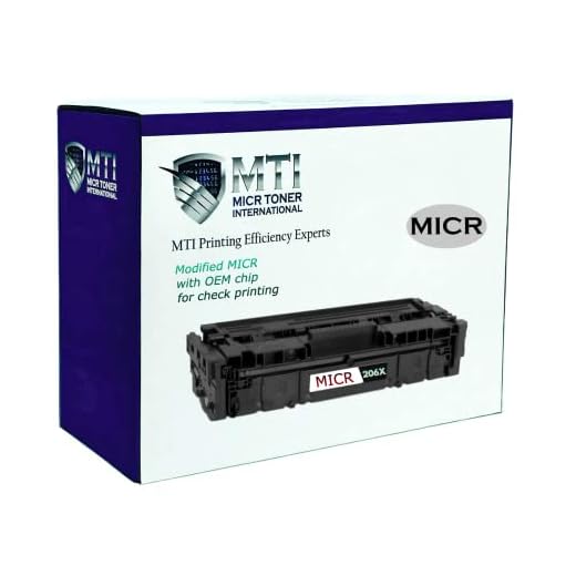 MTI 206X Modified MICR Replacement for HP 206X 206A | Color Laser Printers MFP M283fdw M255dw M283cdw M283 M255 | W2110X W2110A High Yield Magnetic Ink Check Printing Cartridge