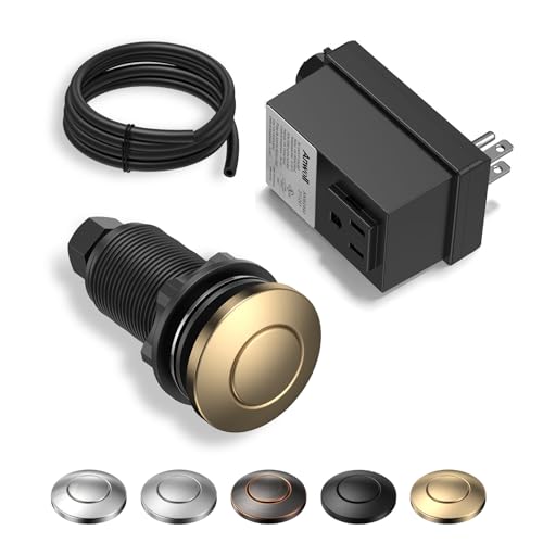Anwoll Garbage Disposal Air Switch Kit In Champagne Bronze Finish