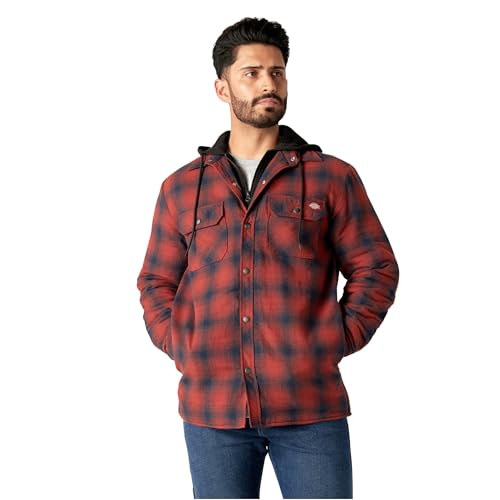 Dickies Men's Relaxed Fit Icon Hooded Quilted Shirt Jacket