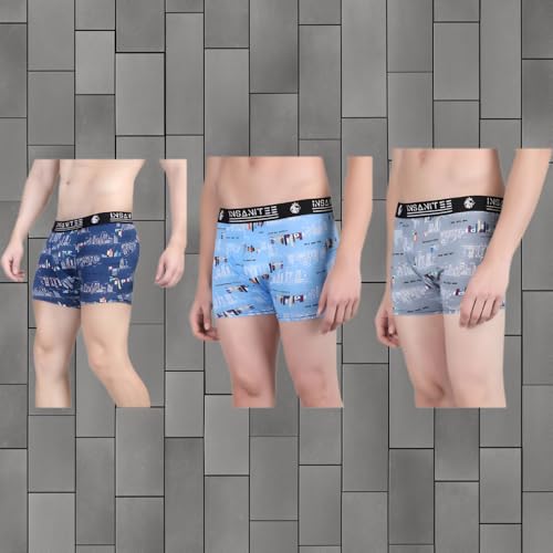 Image of Men's Nylon Stretch Printed Trunk | Ultra-Soft, Breathable Innerwear for Men | Stylish & Supportive Fit