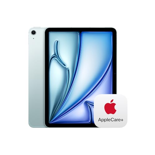 Apple iPad Air 11-inch (M2): Liquid Retina Display, 256GB, Landscape 12MP Front Camera/12MP Back Camera, Wi-Fi 6E + 5G Cellular with eSIM, Touch ID, All-Day Battery — Blue With AppleCare+ (2 Years)