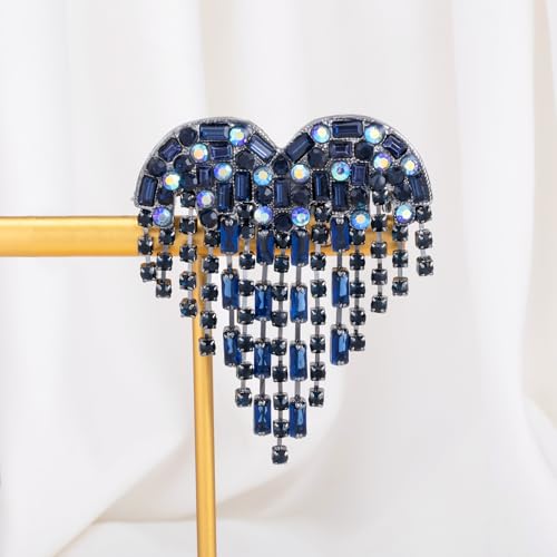 Image of LAXPICOL Vintage Cute Red Love-Heart Austrian Crystal Brooch Broach Pin for Women