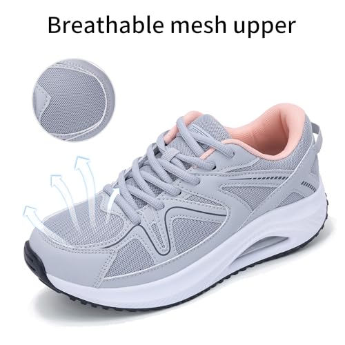 Autper Womens Walking Shoes Arch Support Orthotic Sneakers Tennis Shoes for Plantar Fasciitis Pain Relief US 6-112
