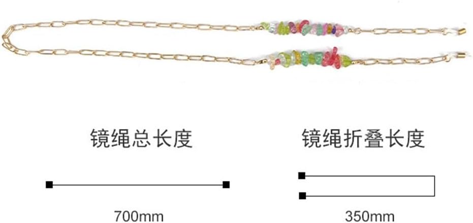 Metal Beaded Bead Chain Ethnic Lanyard Eyeglasses Anti-Drop
