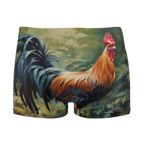Farm Rooster Cock Mens Swim Trunk Swimwear Bathing Suit Swim Brief Square Leg Board Short S S0401230
