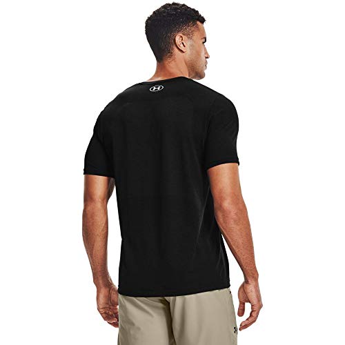 Under Armour Men's Seamless Short-Sleeve T-Shirt , Black (001)/Mod Gray , Large #TOP1
