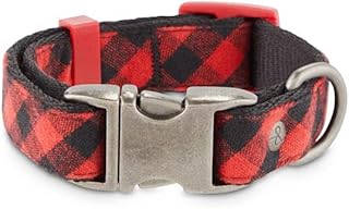 Bond & Co. Buffalo Check Dog Collar, X-Small/Small