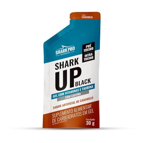Shark Up Black Gel - 10 Sachês 30g Caramelo - Shark Pro
