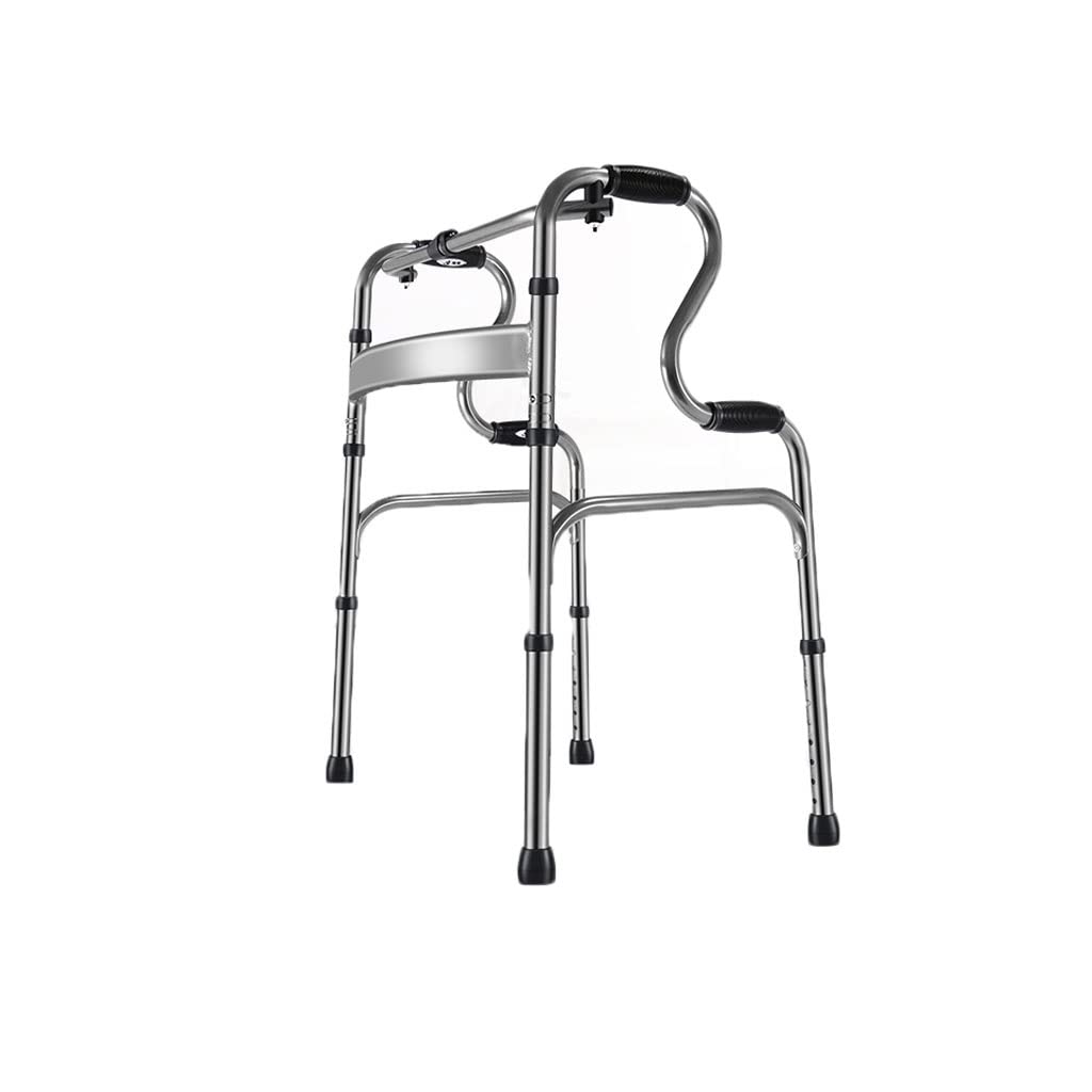 Chodzik mobilny o wysokości 82–94 cm, lekki sprzęt do chodzenia ze stopu aluminium Chodziki treningowe Comfort Travel Ch ，Pomoce do chodzenia(White)