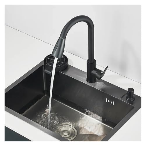 Fregadero de cocina de acero inoxidable de alta resistencia con grifo integrado y gran cubeta 4