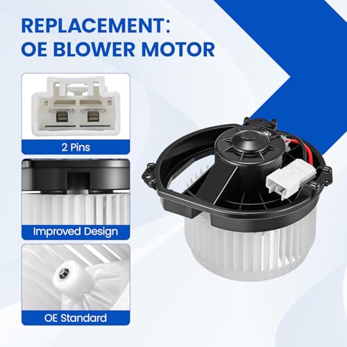 Image of HVAC Blower Motor 700293 Compatible with Chrysler 200 2015-2017, Compatible with Jeep Cherokee 2014-2023, 68223053AC, 68223053AA, 68223053AB, 68223053AD, PM4097, A /C Blower Motor Assembly