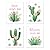 Sweet Jojo Designs Pink and Green Boho Wall Art Prints Room Decor for Baby, Nursery, and Kids for Watercolor Cactus Floral Collection - Set of 4 - Love Grows Here, Bloom Little One