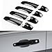 DLOVEG Car Exterior Door Handle Covers Rearview Mirror Cover Compatible for 2011-2021 Grand Cherokee Accessories for Durango 2021-2011 Black Door Handle Protector with Side Mirror Cap
