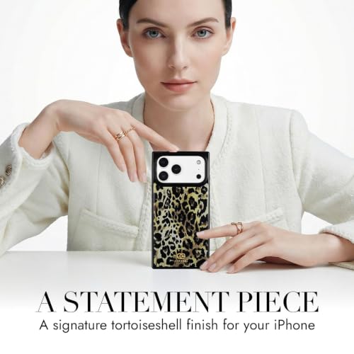 Image of COCOMII Rectangle for iPhone 18 Pro Max /17 Pro Max Case, Ivory Leopard