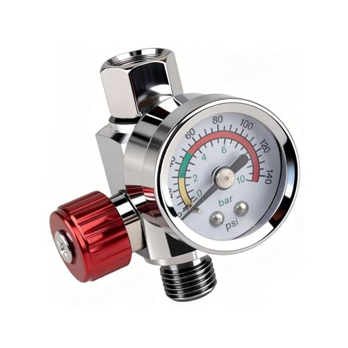 Lyhubmh G1/4 Paint Spray Gun Air Pressure Regulator Kit with Gauge