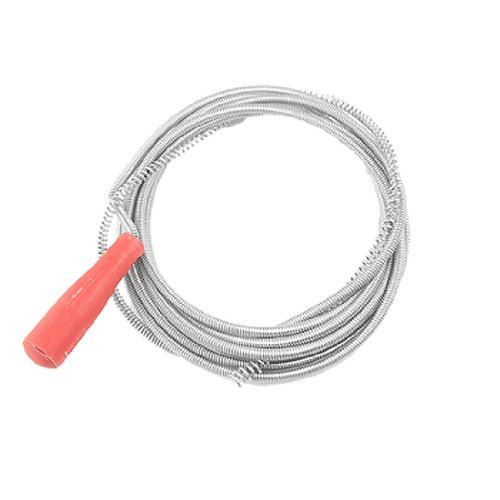 Limpiador de tuberías para desagües y alcantarillas de metal y plástico, 4,2 m, color rojo miniatura 1