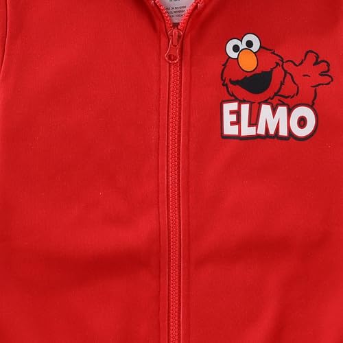 Sesame Street Elmo and Cookie Monster Boys Full Zip Up Hoodie for Toddler3