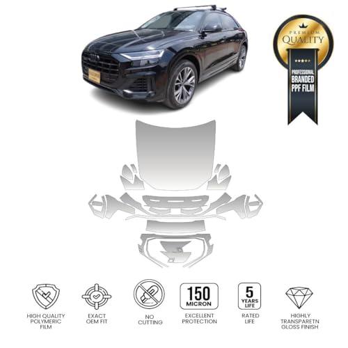 Vinyle protecteur PPF avant compatible avec Audi Q8 (4M) S-Line 2018-2019 - 2