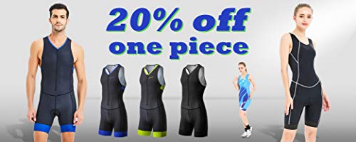 Catena Triathlon Suit Men Racing Tri Cycling Skin Suit Bike Swim Run (Green-Men, M) - Thumbnail 2