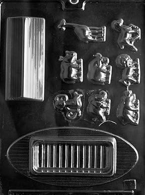 Cybrtrayd 3D Noah's Ark with Animals - Juego de moldes de chocolate (2 piezas)