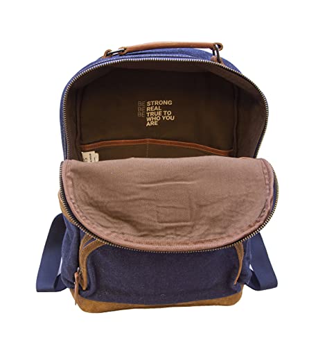 STS Ranchwear Traveling Outdoor Casual Everyday Blue Bayou Collection Denim Backpack with Adjustable Leather Shoulder Straps, One Size2