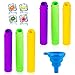 WELLXUNK® Ghiaccioli Stampo, 6 PCS Stampi Popsicle Riutilizzabili, Stampo per Gelato Senza BPA, DIY Stampi per Gelato con Imbuto Pieghevole, per La Preparazione di Ghiaccioli, Gelati, Sorbetti