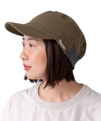 [ナコタ] スウェット ワッフル リブ ワークキャップ 帽子 大きいサイズ メンズ レディース ユニセックス ランニング ウォーキング スポーツ 洗える Mサイズ カーキ