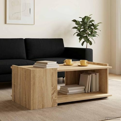Table basse chêne Sonoma 90x50 table d'appoint moderne de salon