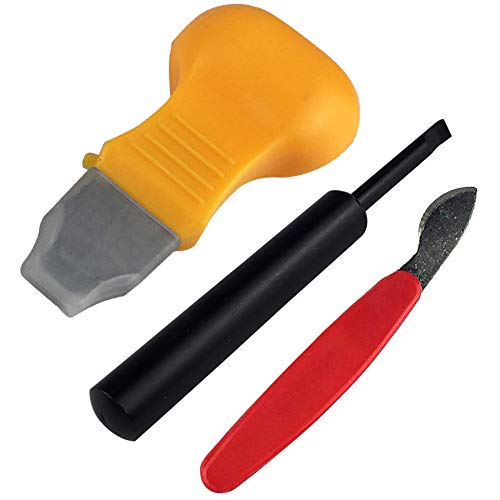 Amaoma Ferramentas para abridor de relógio, ferramenta de reparo de relógios abridor ajustável de caixa para substituição de bateria ou reparação de relógios(3 peças amarelo/vermelho/preto)