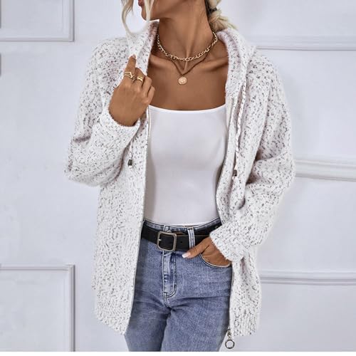 JOAU Women's Zip Up Hoodie Fashion Lightweight Long Sleeve Hooded Drawstring Sweatshirts Casual Jackets Coat with Pockets2