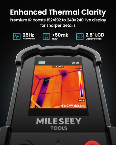 Image of MILESEEY TR10 Thermal Imaging Camera,Super Resolution 192 x 192 Thermal Camera,25 Hz Refresh Rate, -4F to 1022F Handheld Infrared Imager,8-Hour Battery Life Infrared Camera