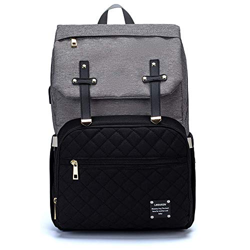 Mochila Bolsa Maternidade Lequeen Impermeável Bebê Com Bolso Térmico